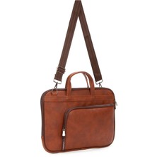 Newish Polo Erkek Taba Suni Deri Deri Evrak ve Laptop Çantası NEWPOLO379