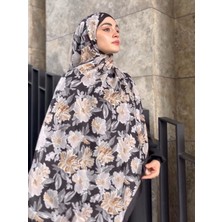 Desenli Şal Siyah Bej
