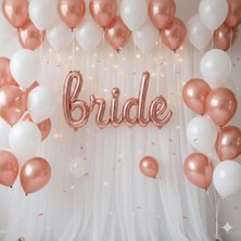 Dodomar Folyo Balon ile Bride  El Yazı ile Rose gold Renginde 90 cm kaliteli folyo