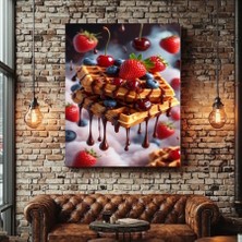 Özkacar Group Waffle V4  Cafe Restorant Dükkan Dekarasyon Kanvas Tablo