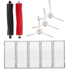 Parmis Roborock Uyumlu S8 Sonic S80ULT CDZ12RR Robotic Vacuum Cleaner Robot Süpürge Ana Fırça 2'li+ 3’lü Yan Fırça + 5’li Hepa Filtre