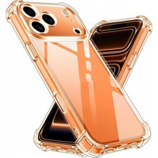 Kzy Apple iPhone 17 Pro Kapak ile Uyumlu Kamera Korumalı Airbag Antishock Köşe Korumalı Şeffaf Silikon Kılıf
