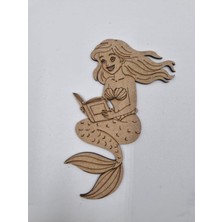 Empressco Sevimli Deniz Kızı Ahşap Boyama Seti 15X10 Cm, 5 Adet Çok Renkli