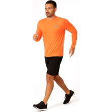 Erkek Premium Spor Uzun Kollu Tişört – Turuncu Performans Training