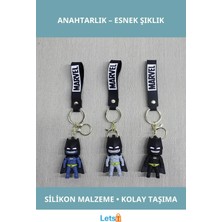 Letsii Batman Figürlü Dayanıklı Silikon Anahtarlık
