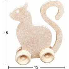 Empressco Renkli Ahşap Kedi Figürü 15X12CM, Eğlenceli ve Şık Dekorasyon Parçası