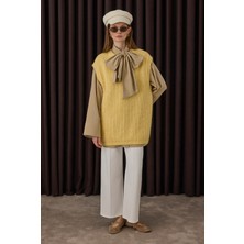 HE-QA Bisiklet Yaka Süveter Soft Sarı