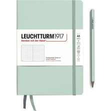 Leuchttrum 1917 Medium(A5) Sert Kapak, 251 Numaralandırılmış  Çizgisiz(düz) Sayfa Defter Mint Green 367259