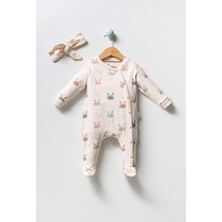 By Bubbles Tavşan Baskılı Patikli Tulum