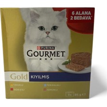 Purina Gourmet Kıyılmış Yaş Kedi Maması Pate 8X85GR Karışık Paket