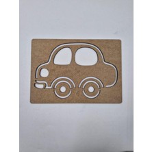 Empressco Ahşap Montessori Araba Çizim Etkinlik Seti 21X15 cm Kahverengi