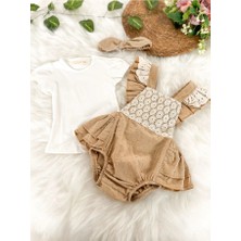 Aysskids Leyal Kız Bebek Salopet Takım