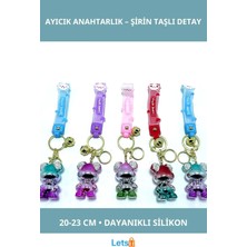 Letsii Taşlı Sevimli Ayıcık Silikon Anahtarlık 20 23 cm