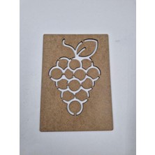 Empressco Ahşap Meyve Üzüm Seti, Montessori Resim ve Çizim Etkinliği, 20X14 cm