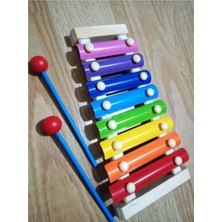 Empressco Ahşap Ksilofon, 8 Nota, 25 Cm, Renkli Oyuncak Müzik Aleti