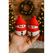 Flexilab Creative 2’li Kardan Adam Biblo Seti | Yılbaşı Dekoru, Masaüstü Süs ve Yeni Yıl Hediyesi