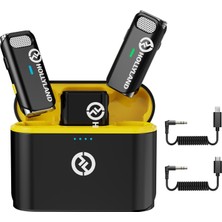 Storemax Lark M1 Kablosuz Yaka Mikrofonu, Gürültü Engelleme Özellikli Çift Kanallı Yaka Mikrofonu, 199,9 M 8 Saat, Kamera Youtube Video Kaydı, Canlı Yayın Podcast Röportajı Vlog ile Uyumlu