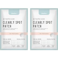 Storemax Stopever Clearly Spot Patch, Sivilce Karşıtı Şeffaf Plaster 2'li Paket | Ultra Ince, Hidrokolloid + Niacinamide + Salicylic Asit Içerikli Akne Karşıtı Yüz Bandı | 48 Adet (2 x 24)