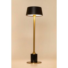 Storemax LED Meragold Masa Lambası, 3000K Günışığı, Şarj Edilebilir, Taşınabilir, 3 Kademe Dokunmatik Parlaklık Ayarı, Gövde, Mermer Görünüm, Restoran, Yemek Masası, Yatak Başı ve Çalışma Masası Için