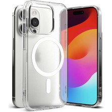 Storemax Iphone 15 Pro Için ile Uyumlu Arkası Mat Görünümlü Polikarbonat Kenarları Silikon Parmak Izi Tutmayan Yüksek Kalite Şeffaf Silikon Kılıf (Manyetik, 15 Pro)