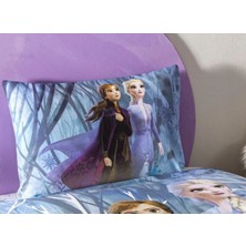 Taç Elsa Anna Desenli % 100 Pamuk Kumaş 1 Adet Yastık Kılıfı 50X70 cm