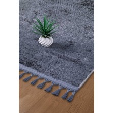 Valery Home Yıkanabilir Kaymaz Taban Salon,Oturma Odası,Mutfak,Antre,Koridor Halısı Violet Antrasit