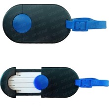 Storemax Amaçlı Isimlikli Bavul Valiz Etiketi, 10 cm x 5.5 Cm, Siyah-Mavi