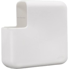 Storemax MacBook Pro Şarj Adaptör Kılıfı Silikon 96W Usb-C A2141, 87W Usb-C A1707 A1990, 85W Magsafe 2 A1398 ve 85W Magsafe 1 A1286 A1297 Uyumlu Ince Esnek Hafif Koruma Beyaz