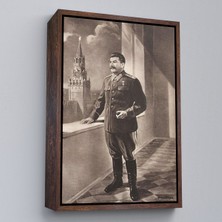 Oxyteez Ahşap Çerçeveli Joseph Stalin Rusya ve Sovyetler Birliği Sscb TABLO-7715