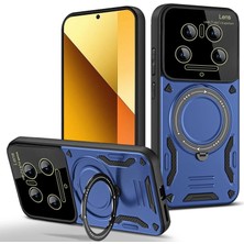 Eco Port Xiaomi Mi 14 Ultra Kılıf Joy Lens Standlı Kapak - Lacivert