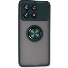 Eco Port Xiaomi Poco X6 Pro Kılıf Montreal Yüzüklü Silikon Kapak - Yeşil