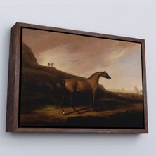 Oxyteez Ahşap Çerçeveli Alvan Fisher - Napolyon'un Atı Tablo - Napoleon’s HORSE-7100