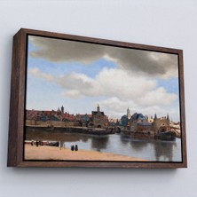 Oxyteez Ahşap Çerçeveli Johannes Vermeer - Delft Manzarası Tablı - View Of DELFT-7178