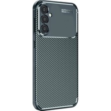 Eco Port Samsung Galaxy S24 Fe Kılıf Auto Focus Karbon Kapak - Koyu Yeşil