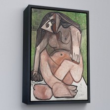 Oxyteez Ahşap Çerçeveli Pablo Picasso - Nu Accroupi TABLO-7363