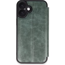 Eco Port Iphone 16 Plus Kılıf Flip Cover - Koyu Yeşil