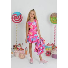 Star Pearl Kids Kız Çocuk Gym Heart Şort Etek