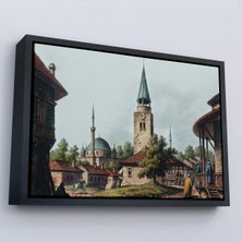 Oxyteez Ahşap Çerçeveli Luigi Mayer - Osmanlı Dönemi Bulgaristan Razgrad Kaskerat TABLOSU-7038