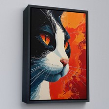 Oxyteez Ahşap Çerçeveli Cool Kedi TABLO-7658
