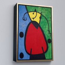 Oxyteez Ahşap Çerçeveli Joan Miro - Suyut Kadın TABLOSU-7299