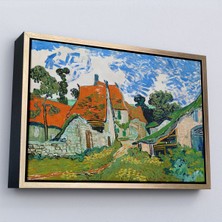 Oxyteez Ahşap Çerçeveli Vincent Willem Van Gogh - Auvers-Sur-Oise'daki Sokak TABLOSU-7159