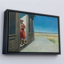 Oxyteez Ahşap Çerçeveli Edward Hopper - Güney Carolina Sabahı Tablo - South Carolina MORNING-7132