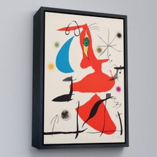 Oxyteez Ahşap Çerçeveli Joan Miro - Sürreal Soyut TABLO-7365