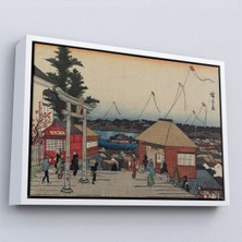 Oxyteez Ahşap Çerçeveli Hiroşige, Yushima'daki Tenjin Tapınağı TABLOSU-7028