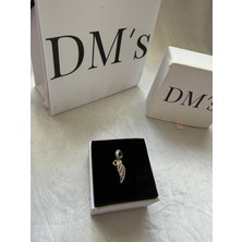 DMs Silver Aşk Mini Sarı Kalpli Gümüş Charm'ı