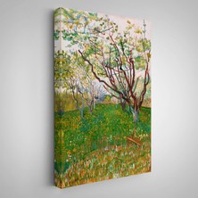 Oxyteez Ahşap Çerçeveli Vincent Van Gogh - Meyve Çiçekleri TABLOSU-7450