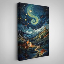 Oxyteez Vincent Van Gogh Tarzı Şehir Manzara TABLOSU-7740