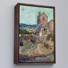 Oxyteez Ahşap Çerçeveli Vincent Van Gogh - Crau'nun Evi TABLO-7478