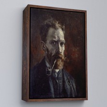 Oxyteez Ahşap Çerçeveli Vincent Van Gogh - Pipolu Portre TABLO-7461