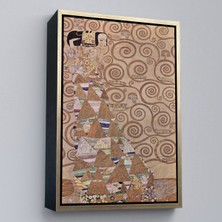 Oxyteez Ahşap Çerçeveli Gustav Klimt - Hayat Ağacı Tablosu - Expectation From Tree Of LIFE-7293